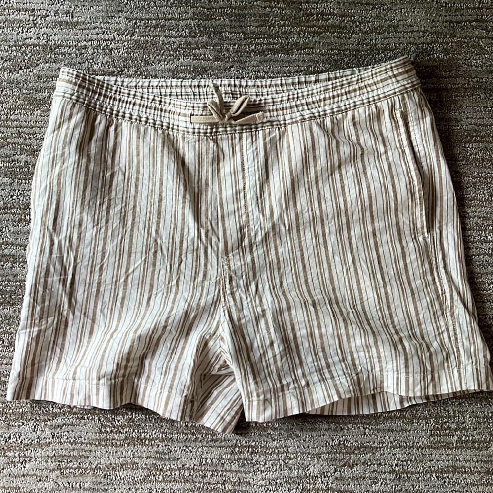 H&M Large Striped Linen Shorts